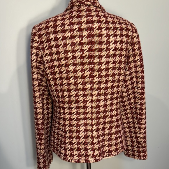 Vintage Peck & Peck Tweed houndstooth blazer Size 12 - Picture 4 of 7